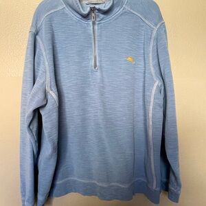 Tommy Bahama Tobago Blue Half-Zip Men's Sweater XXL
